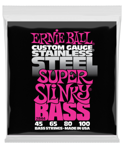 Super Slinky Stainless Steel Electric Bass Strings - 45-100 Gauge