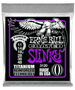 Power Slinky Coated Titanium RPS Electric Guitar Strings - 11-48 Gauge