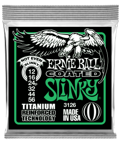 Not Even Slinky Coated Titanium RPS Electric Guitar Strings - 12-56 Gauge