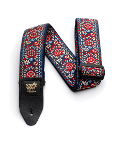 Royal Bloom Jacquard Guitar Strap