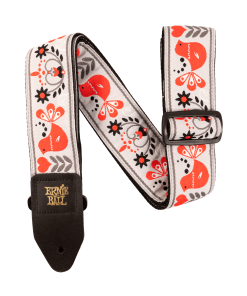 Ernie Ball Red Bird Winter Jacquard Strap