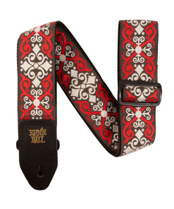 Ernie Ball Red Trellis Jacquard Strap
