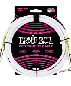 10' Straight / Angle Instrument Cable - White