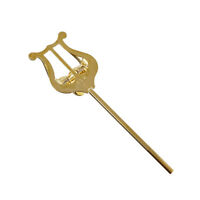 Bandstand™ Straight Trumpet Lyre, 4” stem - Gold