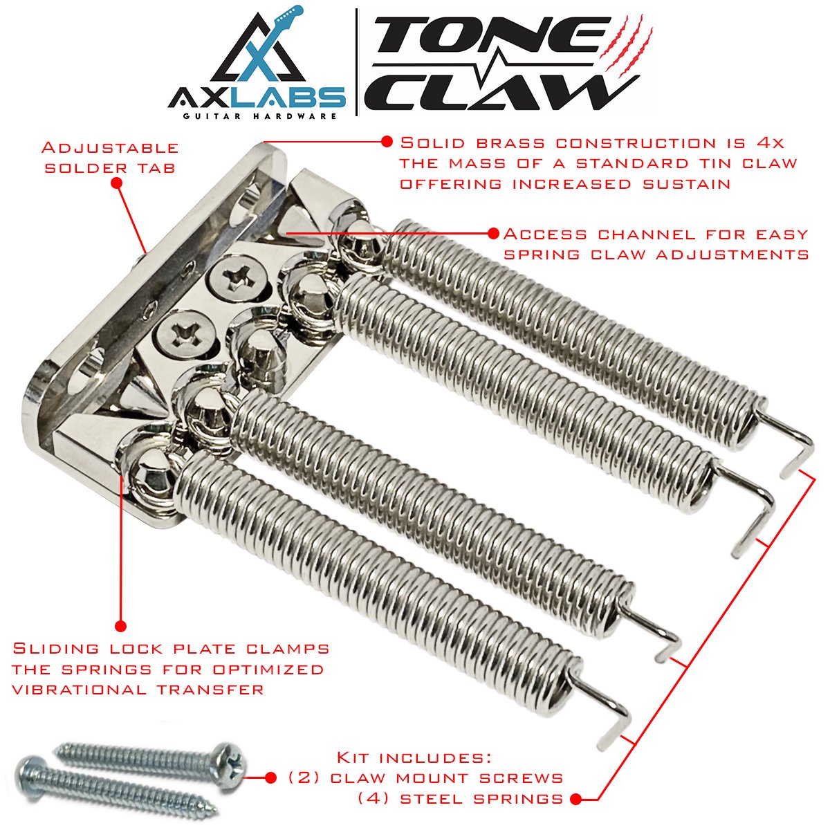 AxLabs Tone Claw Locking Spring Claw – Brass