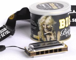 SEYDEL BLUES BIG SIX KEY OF C, 12 STAINLESS STEEL REEDS, SEALED