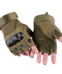 XG-TG2 Hard Knuckle Tactical Gloves (Half Finger) Military Style